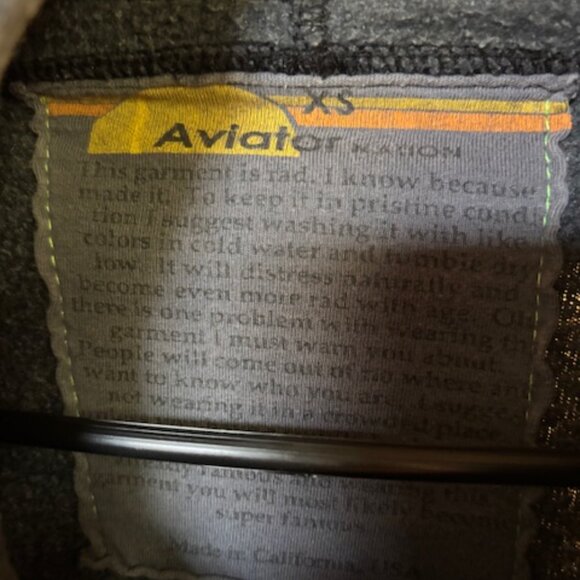 Aviator Nation Ninja Blue Pullover Hoodie Size XS - Picture 6 of 7